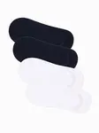 Ombre Men's foot socks 4-pack - white and navy OM-SOSS