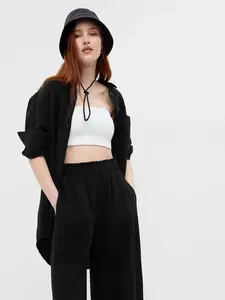 Čierna dámska oversize košeľa GAP