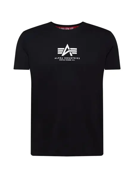 ALPHA INDUSTRIES Tričko  čierna / biela