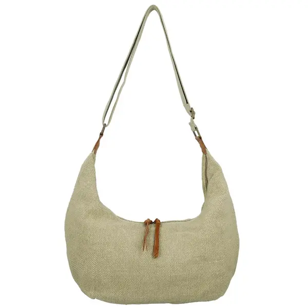 Trendy textilní dámská kabelka na rameno Ester, světle zelená