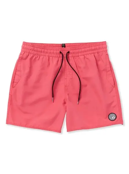 Volcom pánské šortky Lido Solid Trunk 16 Washed Ruby | Červená | Velikost L