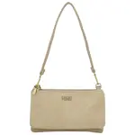 Stylová dámská semišová kabelka na rameno Amanda, tmavě béžová