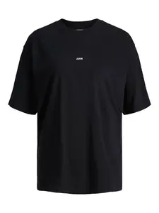 JJXX Oversize tričko 'Andrea'  čierna / biela