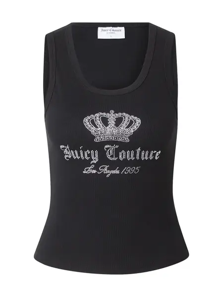 Juicy Couture Top 'Crown'  čierna / strieborná
