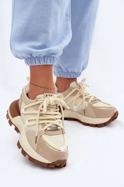 Kožené semišové tenisky GOE pro ženy