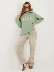 Pistáciová mikina s kapucí