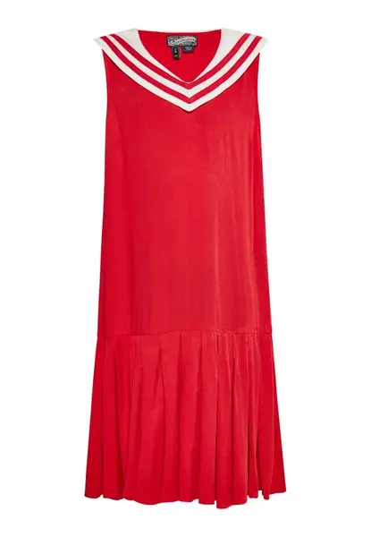 DreiMaster Vintage Šaty  krvavo červená / biela