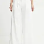 Kalhoty Guess ANDREE dámské, bílá barva, high waist, W5GB02 WH9Y2
