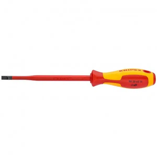 Šroubovák plochý, izolovaný 1000V, 10 mm, délka 320 mm - KNIPEX 98 20 10 Délka: 202 mm, Velikost: 3,5 mm, Provedení: Zúžený