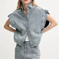 Džínová košile IRO dámská, modrá barva, relaxed, s klasickým límcem, WM100VALENTINA