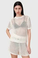 Halenka AllSaints PALOMA dámská, bílá barva, hladká, W045KC