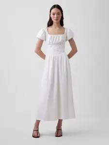 GAP ľanové maxi šaty s vreckami