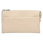 Menšia kožená dámska crosbody kabelka Katana Valli - krémová