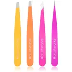 Brushworks Combination Tweezer Set sada pinzet na obočí typ Brights 4 ks