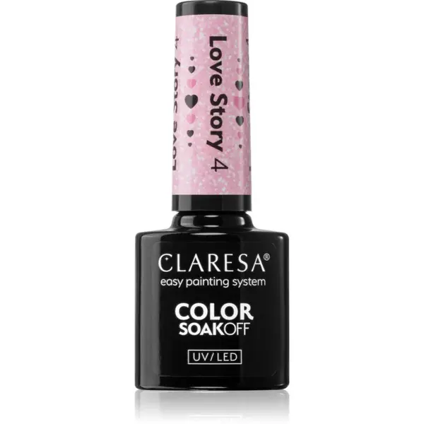 Claresa SoakOff UV/LED Color Love Story gelový lak na nehty odstín 4 5 g