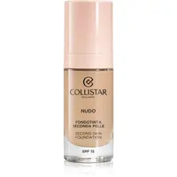 Collistar NUDO Second Skin Foundation SPF 15 rozjasňující hydratační make-up s vyhlazujícím efektem odstín 2R Beige Rosato 30 ml