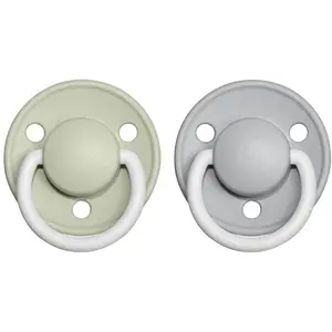 BIBS De Lux Natural Rubber Night Size 1: 0+ months dudlík Sage / Cloud 2 ks