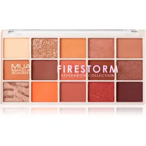 MUA Makeup Academy Eyeshadow Collection 15 Shade Palette paletka očních stínů odstín Firestorm 12 g