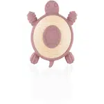 Zopa Silicone Wooden Teether Turtle kousátko 0 m+ Old Pink 1 ks