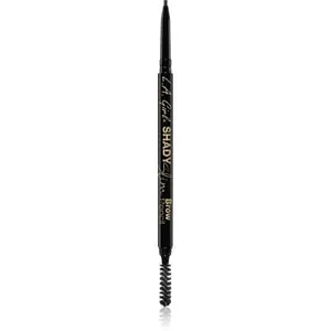 L.A. Girl Cosmetics Shady Slim automatická tužka na obočí s kartáčkem odstín Blackest Brown 0.01 g