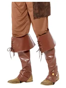 Pirátske návleky na topánky hnedé