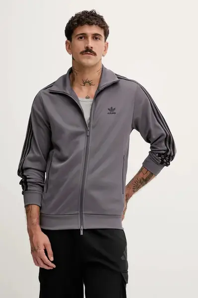 Mikina adidas Originals Classic Tt pánská, hnědá barva, s aplikací, JY1281