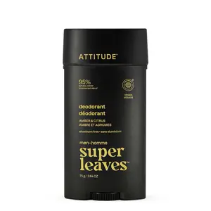 Pánsky dezodorant ATTITIDE Super leaves - Amber & Citrus