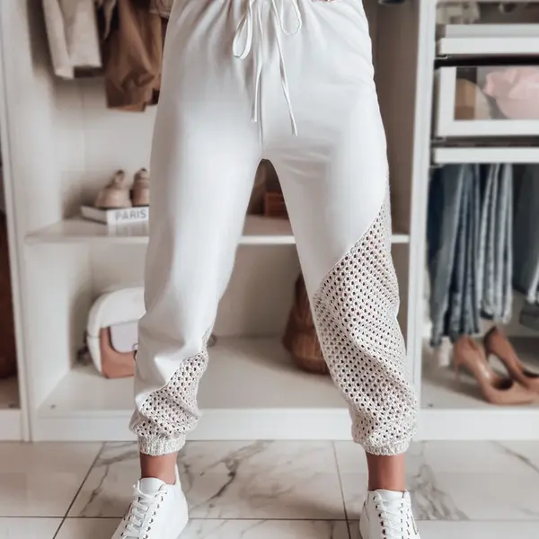 Dámske tepláky ELEGRA ecru