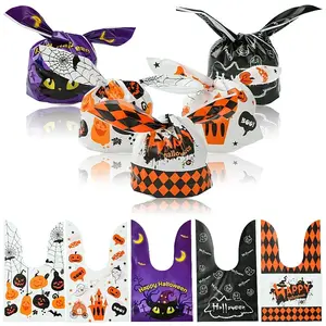50Pcs 5 Styles Rabbit Shaped Halloween Candy Plastic Bags
