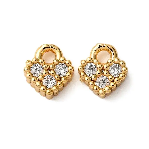 Brass Micro Pave Cubic Zirconia Pendants