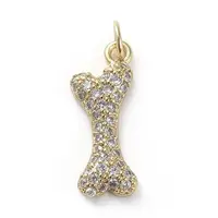 Brass Micro Pave Cubic Zirconia Pendants