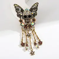 Halloween Alloy Rhinestone Lapel Pins