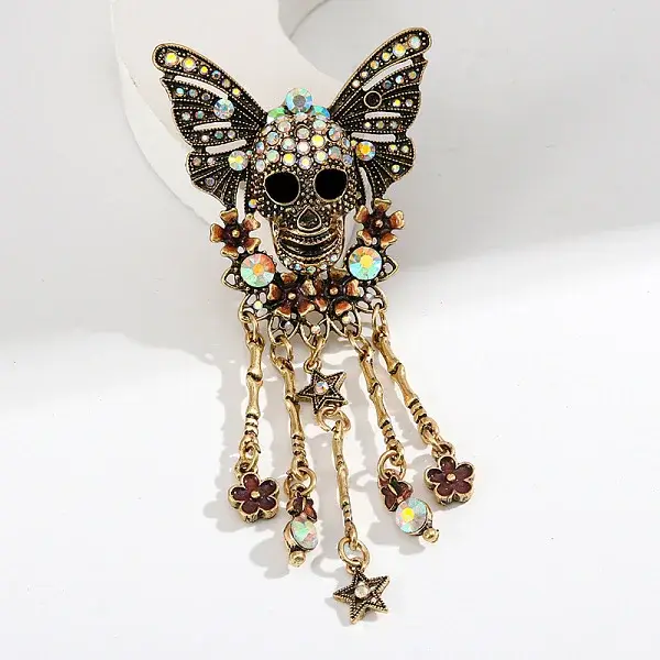 Halloween Alloy Rhinestone Lapel Pins