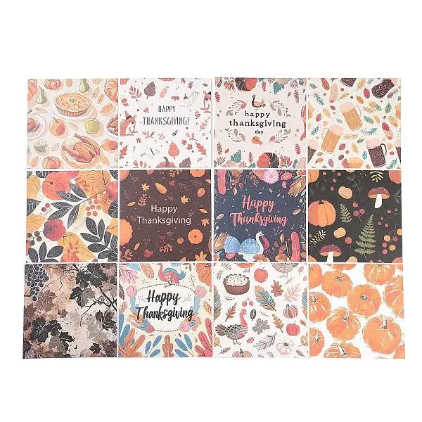 Thanksgiving Day Leaf Turkey Scrapbooking Paper Pads Set