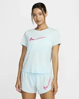 Nike One Womens Dri-FIT Short-Sleeve Graphic Running Top L