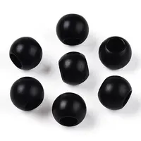 Matte Spray Painted Acrylic European Beads