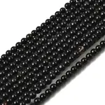 Natural Black Onyx Round Bead Strands