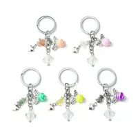 Acrylic & Natural Gemstone Keychain