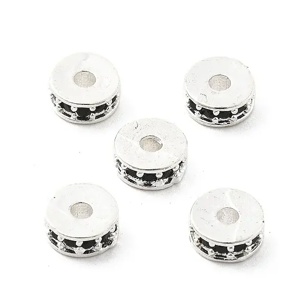 Brass Micro Pave Cubic Zirconia Beads