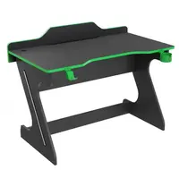 Úzký herní stůl diego - černá, zelená