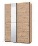 Šatní skříň se zrcadlem 150 dina - dub