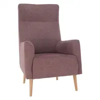 Křeslo ušák samy - starorůžová/buk