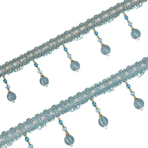 Curtain Plastic Beaded Fringe Trim