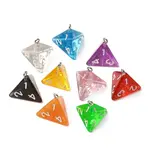 4 Facets Transparent Resin Pendants