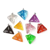 4 Facets Transparent Resin Pendants
