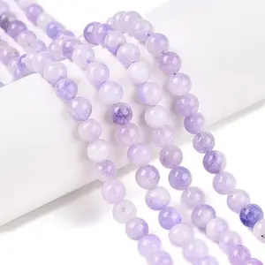 Dyed Natural White Jade Beads Strands