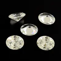 Oval Shaped Cubic Zirconia Pointed Back Cabochons