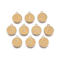 Light Gold Plated Alloy Enamel Charms