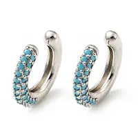 Cubic Zirconia C-Shaped Cuff Earrings