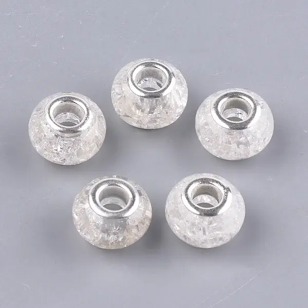Crackle Resin European Beads